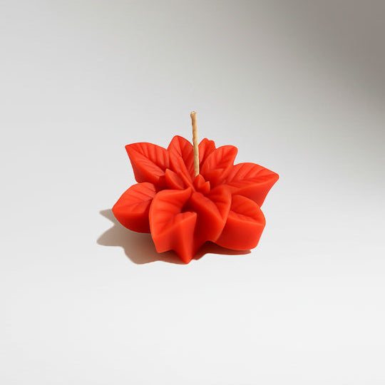 Poinsettia Candle