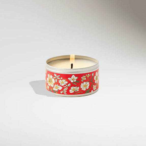 Winter Floral Candle