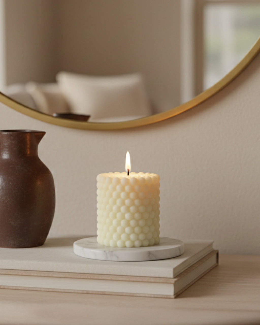 Bubble Pillar Candle